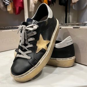 Golden Goose Hi Star black/silver/gold custom sise 8